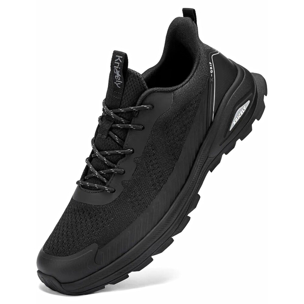 Kricely Men's Trail Running Shoes Black Size 9.5 EU 43 New With Tags